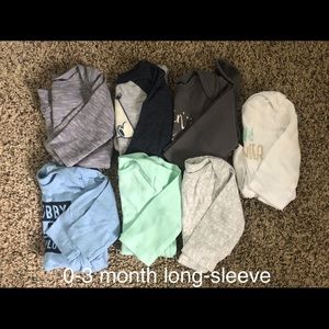 0-3 month long-sleeve onesies